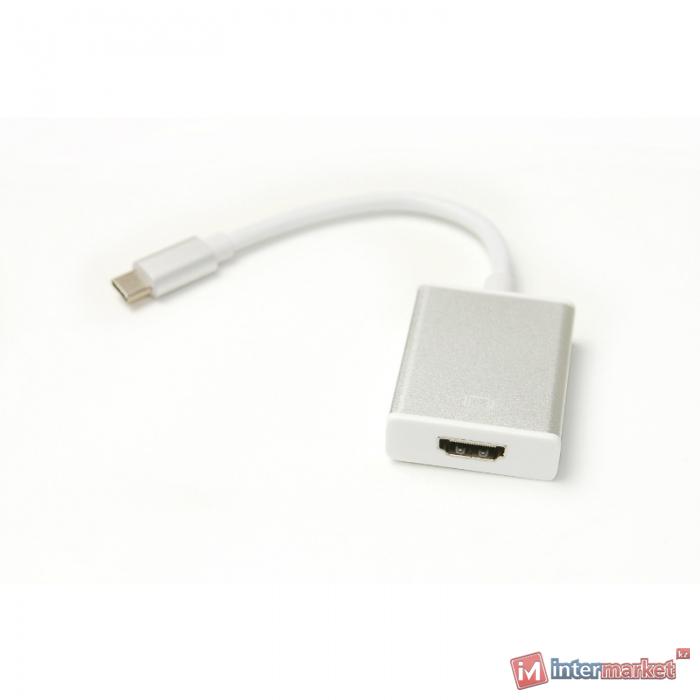 Кабель-переходник PowerPlant USB Type C - HDMI female, 0.15m